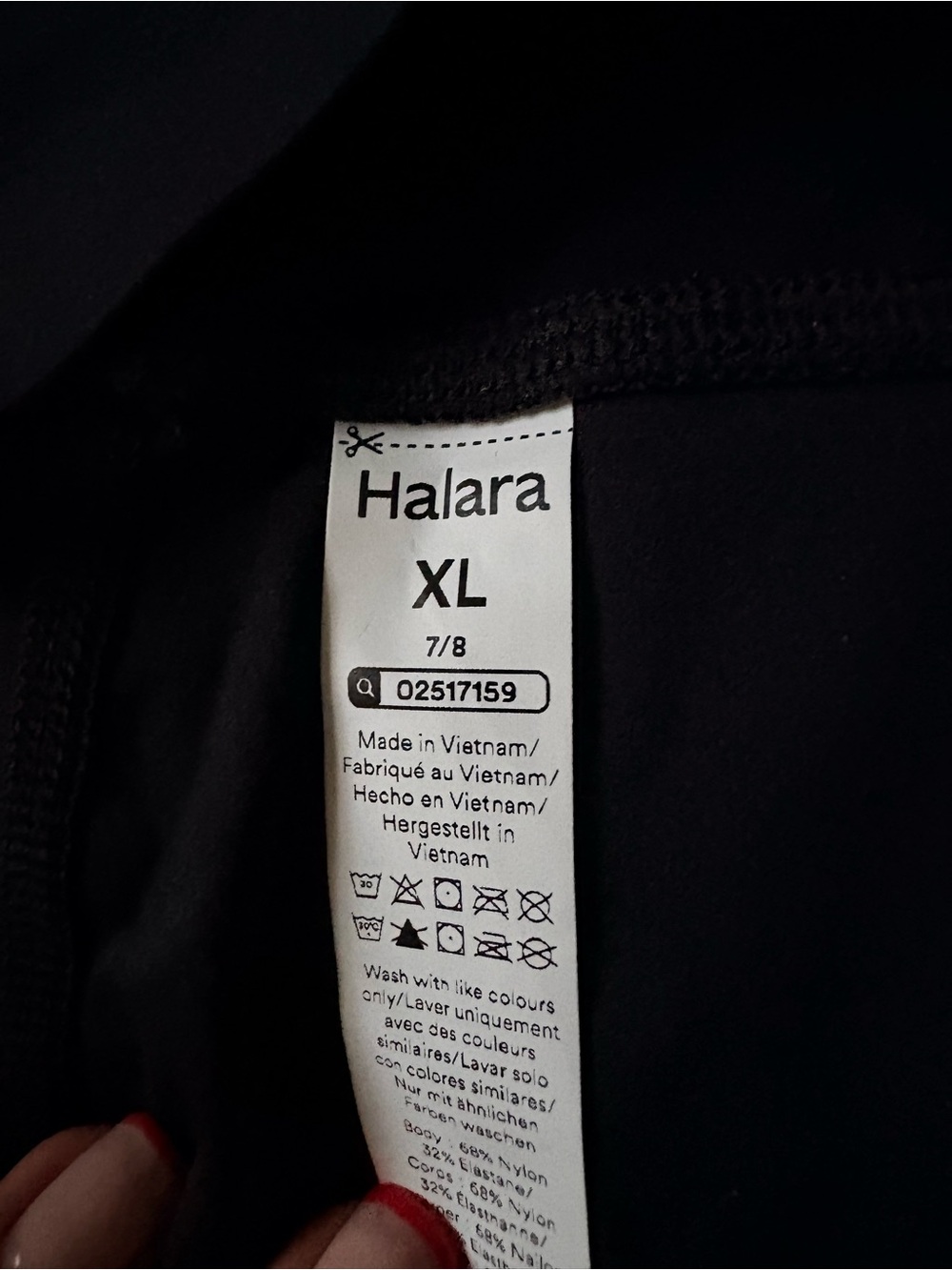 HALARA Black Womens 7/8 Leggings